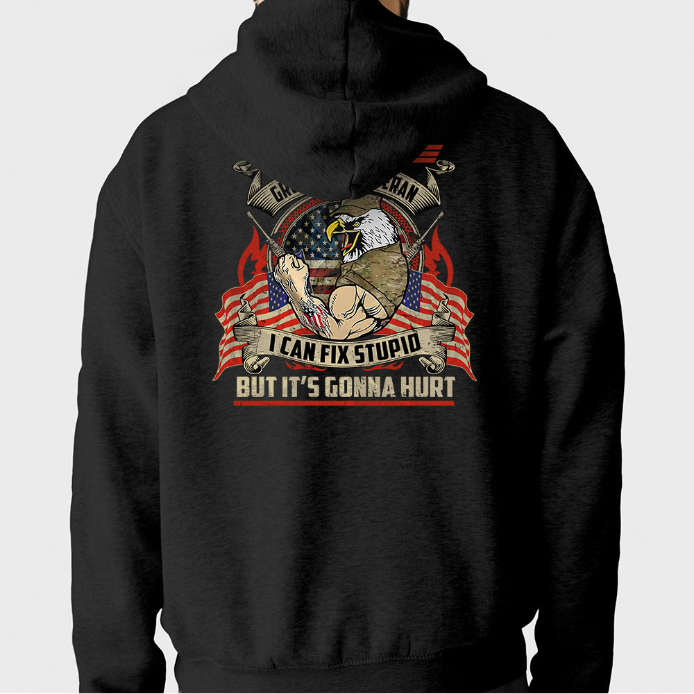 Veteran Custom Shirt I Am A Grumpy Old Veteran I Can Fix Stupid Personalized Gift