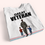 Veteran Custom Shirt Great Dads Get Promoted To Grandpas Personalized Gift