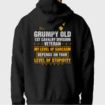 Veteran Custom Shirt I'm A Grumpy Old Army Division Personalized Gift
