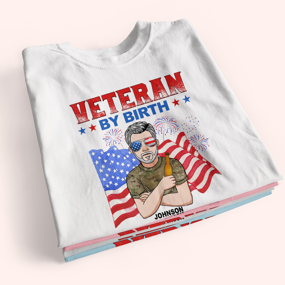 Veteran Custom Shirt Veteran By Birth Patriot By Choice Personalized Gift