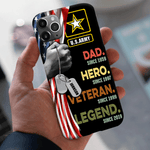 Veteran Custom Phone Case Dad Hero Veteran Legend Personalized Gift for Father's Day