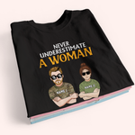 Vietnam Vet Custom Shirt Never Underestimate A Woman Who Was Raised By A Vietnam Veteran Personalized Gift