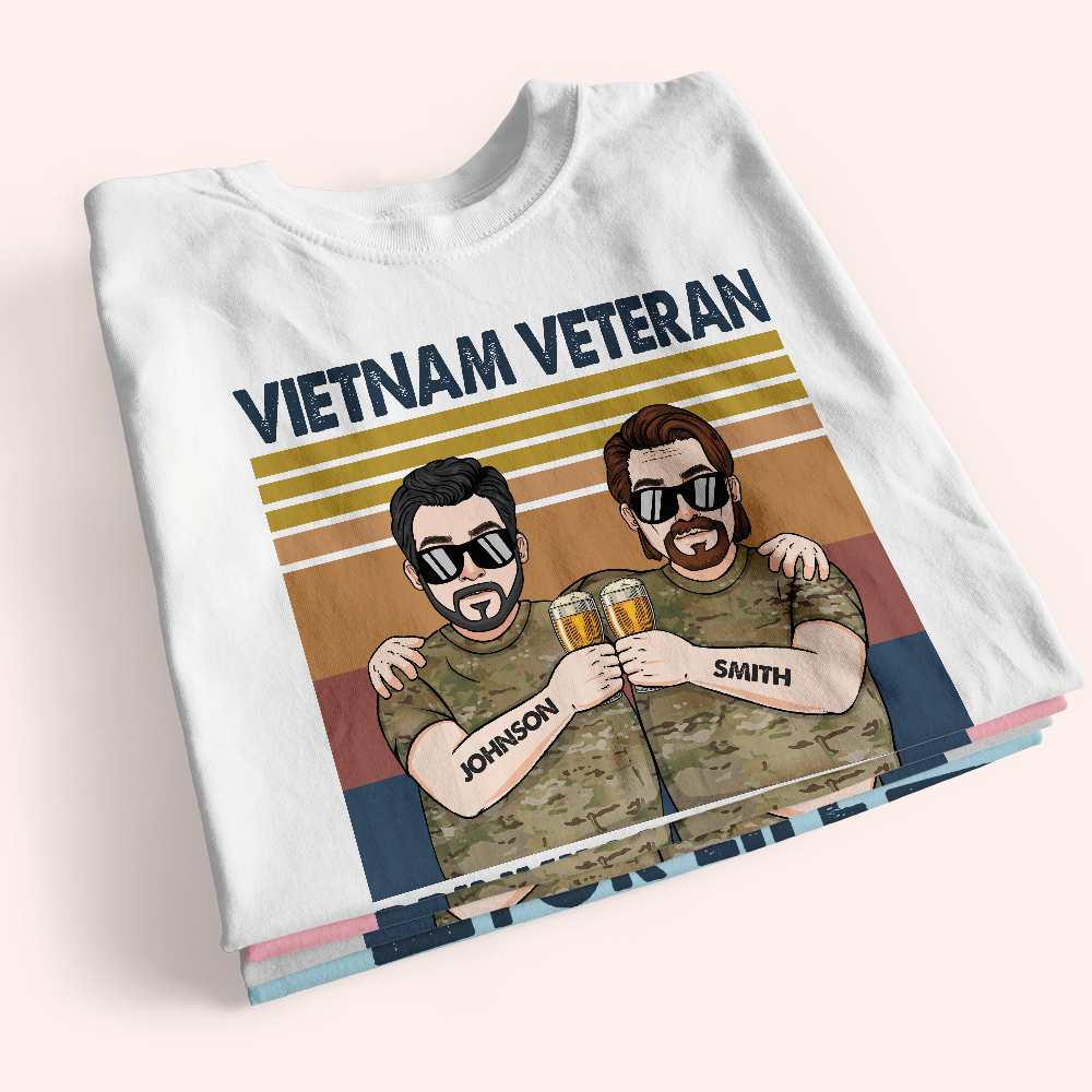 Vietnam Veteran Custom Shirt Drinking Partners For Life Personalized Gift