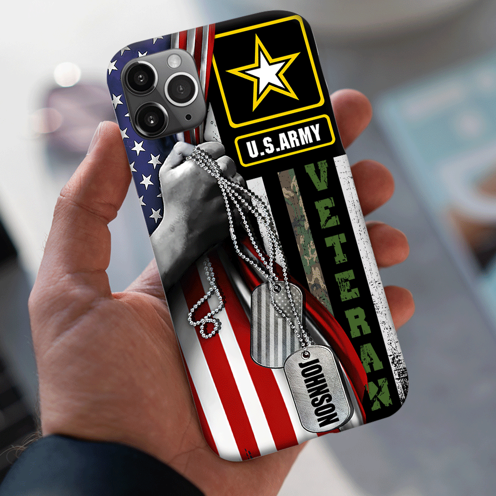 Veteran Custom Phone Case Proudly Served Personalized Gift
