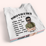 U.S Veteran Custom Shirt World War II Tour Personalized Gift