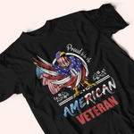 Veteran Custom Shirt Proud To Be An American Veteran Personalized Gift