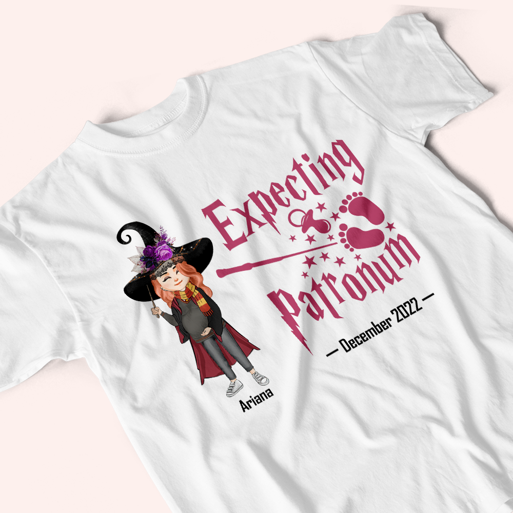 Pregnancy Announcement Custom Shirt Expecting Patronum Personalized Gift For Her