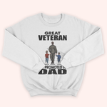Veteran Custom Shirt Great Dads Get Promoted To Grandpas Personalized Gift