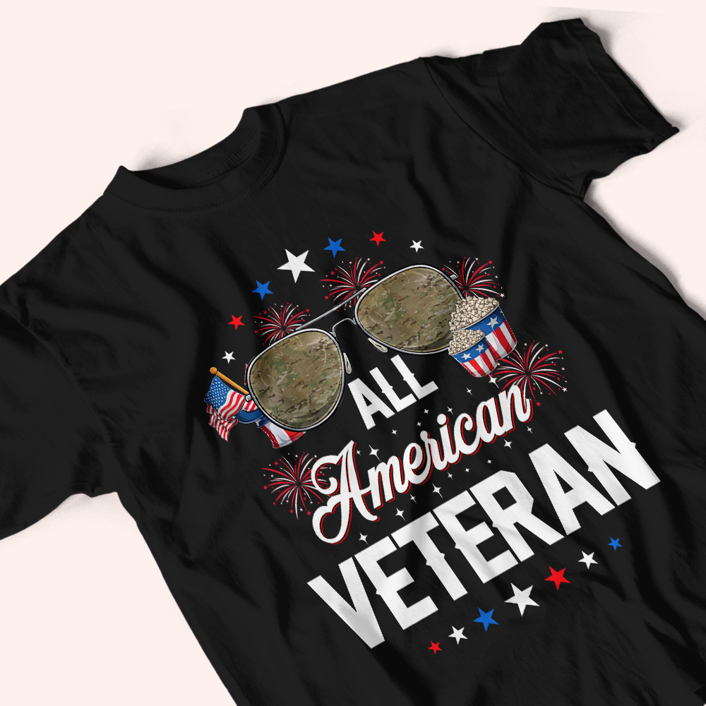 Veteran Custom Shirt All American Veteran Personalized Gift For Fourth of July