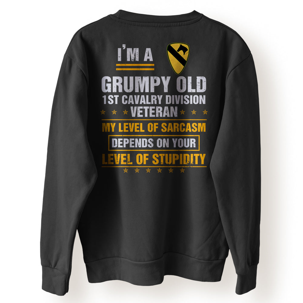Veteran Custom Shirt I'm A Grumpy Old Army Division Personalized Gift