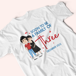 Soon To Be A Family Of Three Custom Shirt Personalized Gift For Her