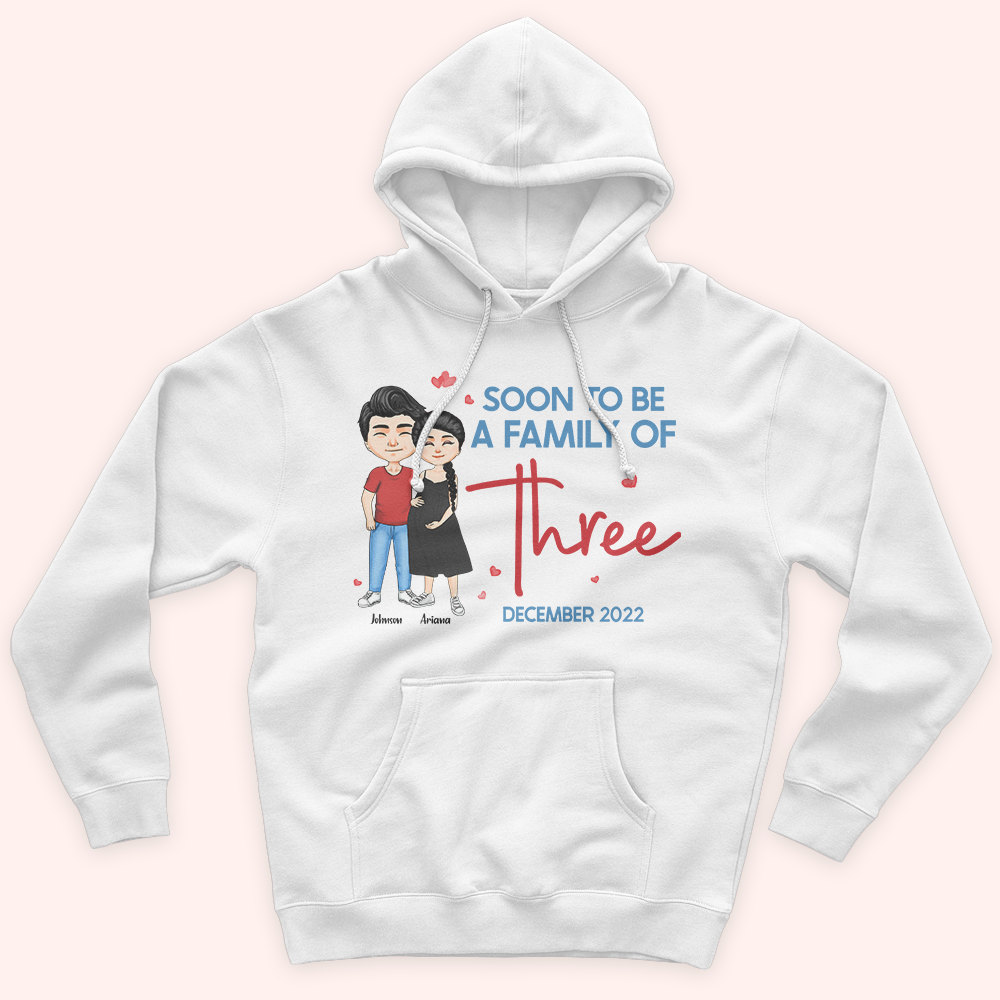 Soon To Be A Family Of Three Custom Shirt Personalized Gift For Her