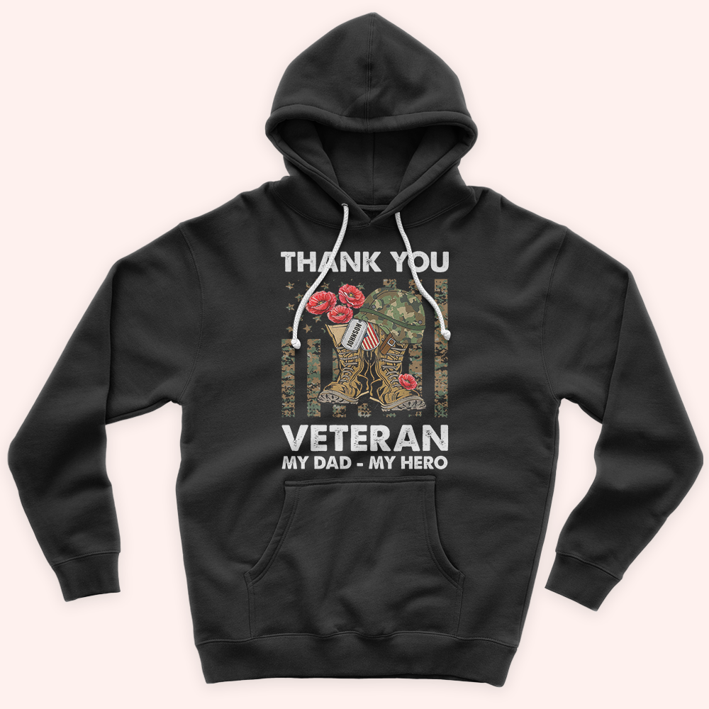 Thank You Veteran Custom Shirt Personalized Gift for Veterans Day