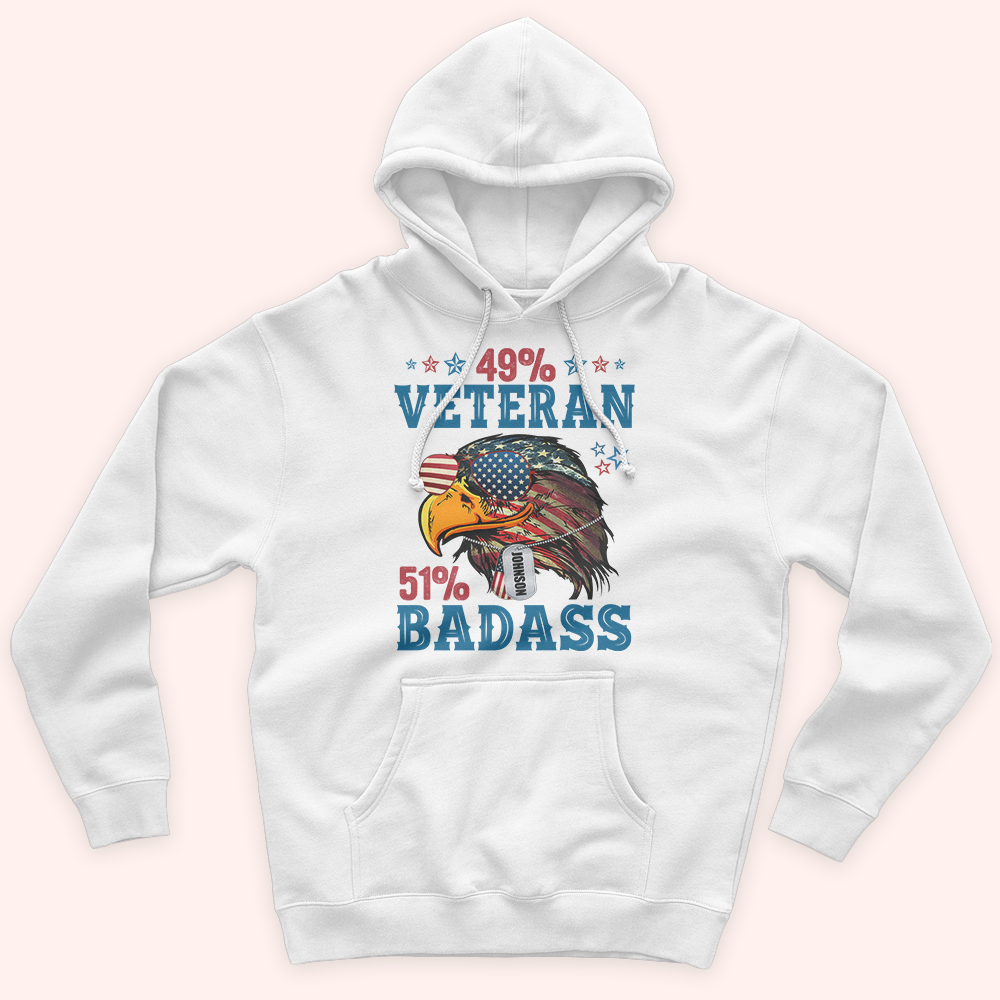 Veteran Custom Shirt 49% Veteran 51% Badass Personalized Gift for Fourth Of July