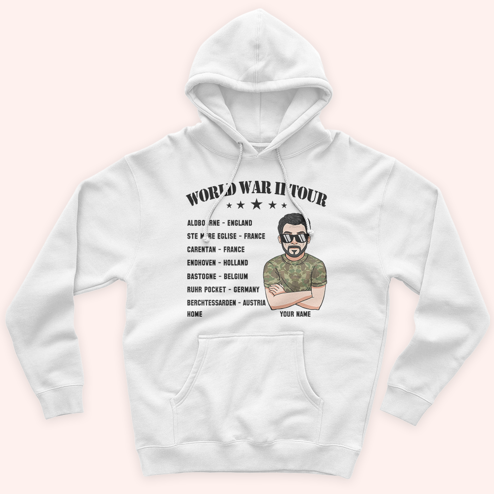 U.S Veteran Custom Shirt World War II Tour Personalized Gift
