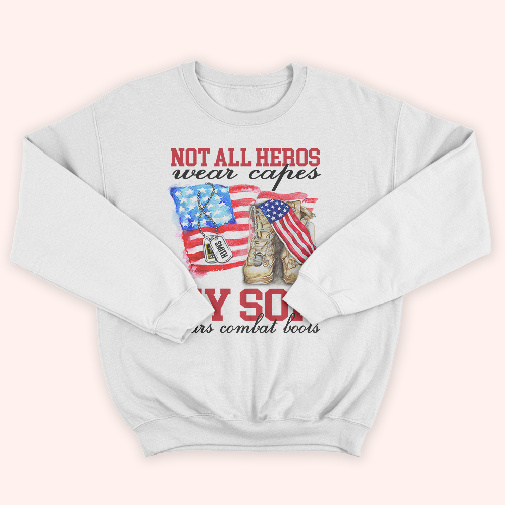 Veteran Custom Shirt My Son Wears Combat Boots Personalized Gift