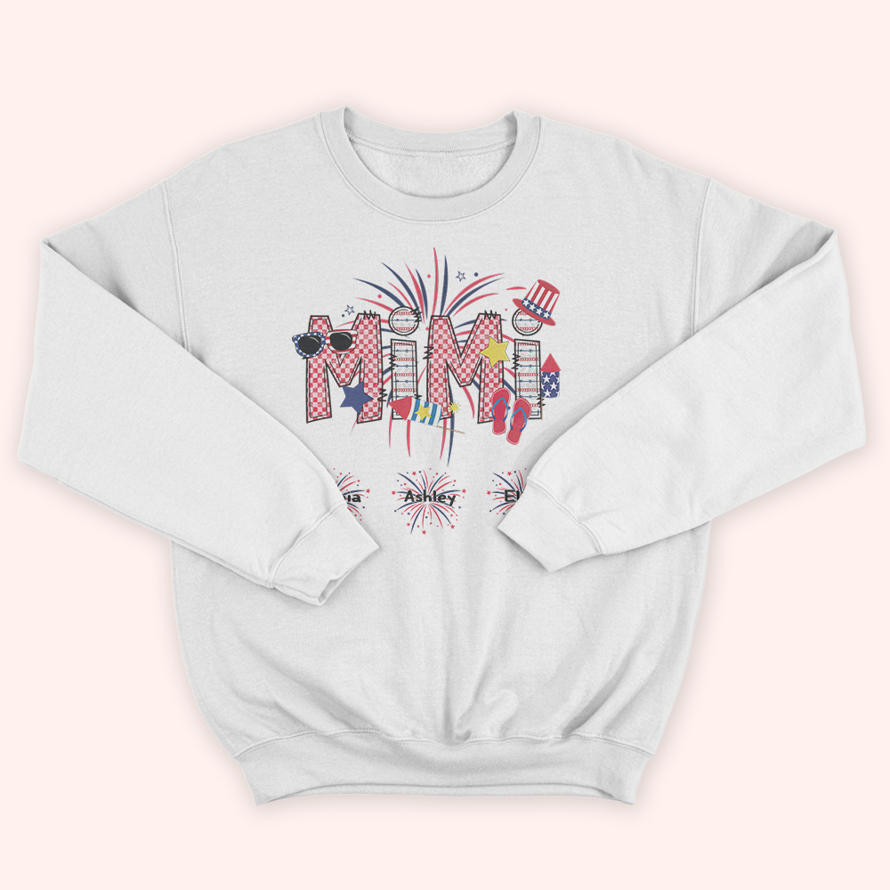 Grandma Custom Shirt Happy Fourth Of July Personalized Gift