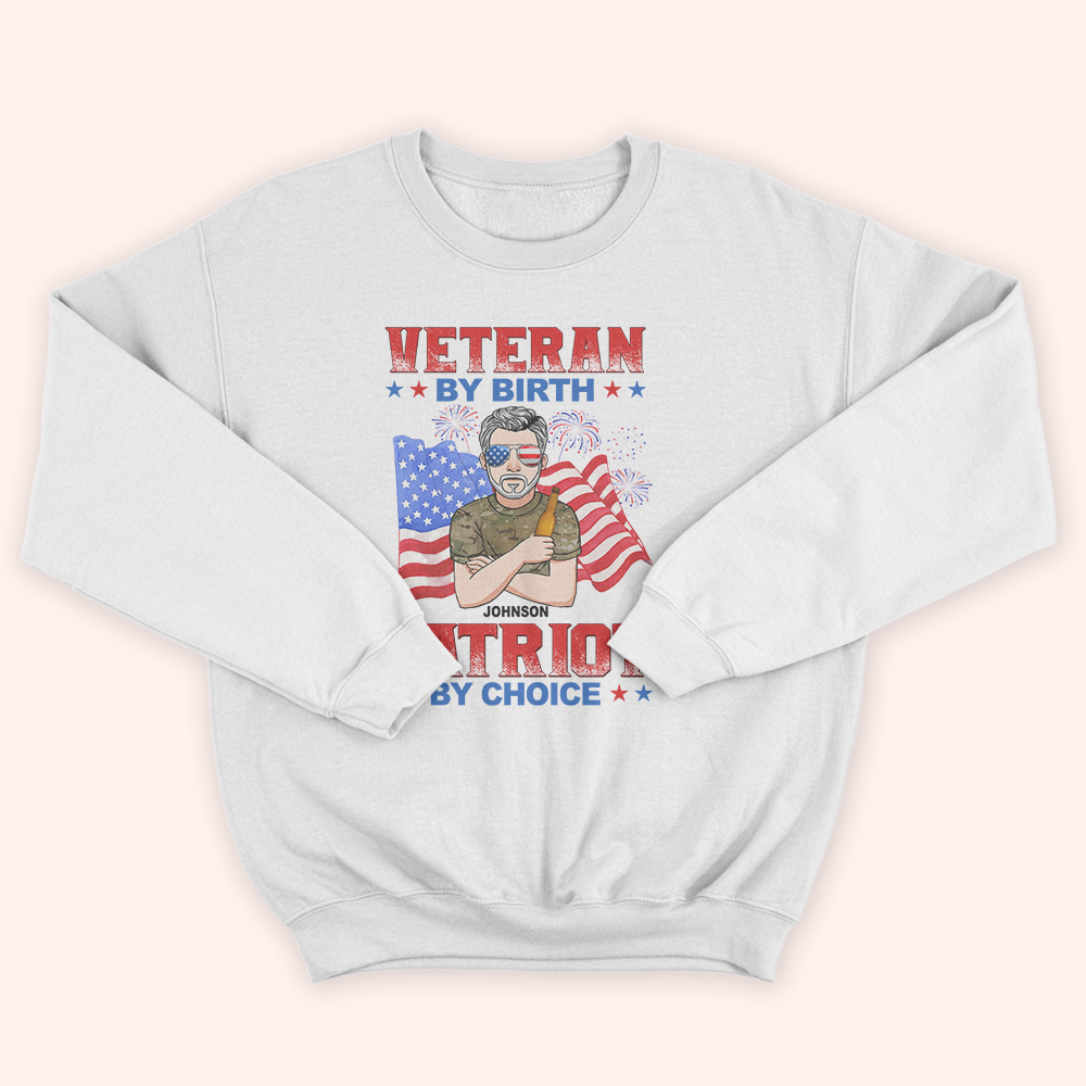 Veteran Custom Shirt Veteran By Birth Patriot By Choice Personalized Gift