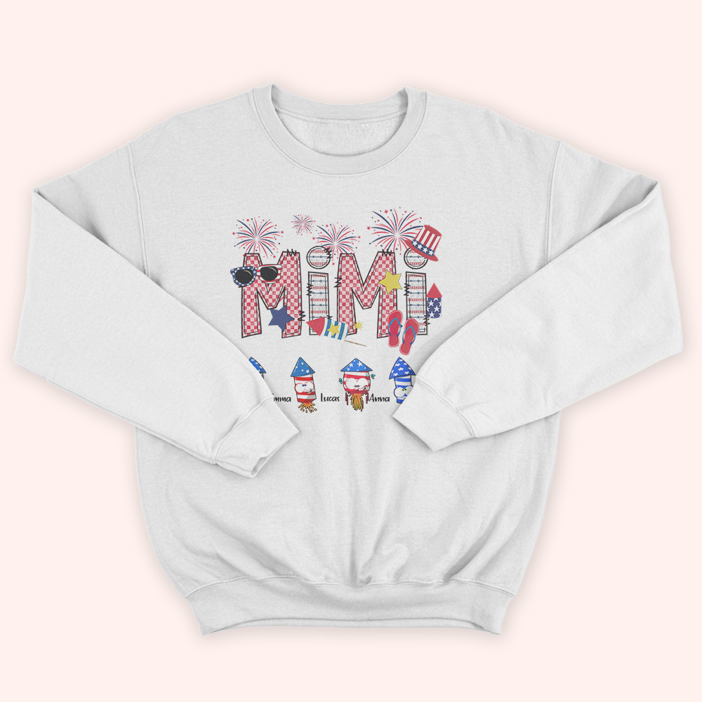 Grandma Custom Shirt Happy Fourth Of July Personalized Gift