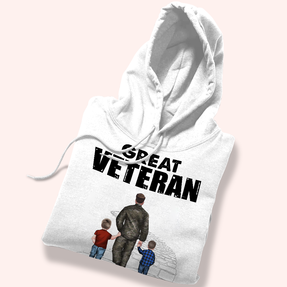Veteran Custom Shirt Great Dads Get Promoted To Grandpas Personalized Gift