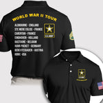 Veteran Custom Polo Shirt Division World War Tour Personalized Gift
