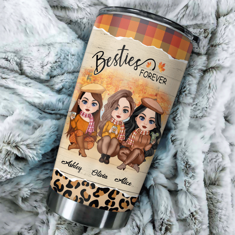 Bestie Custom Tumbler Besties Forever Friends Until We're Old And Senile Personalized Best Friend Gift