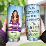 Yoga Girl Custom Tumbler Sage Hood And Wish A Mufuka Would Personalized Gift