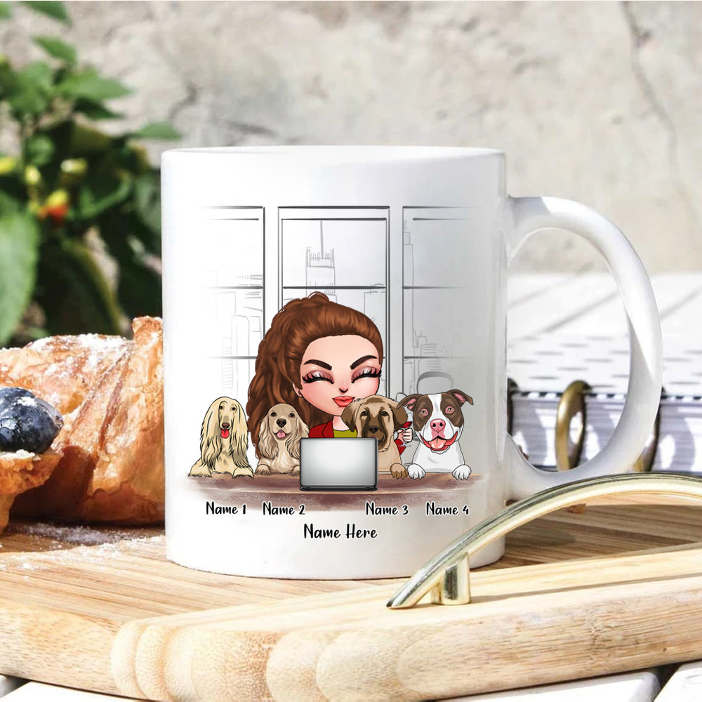 Dog Mom Custom Mug I Work Hard So My Dogs Have A Better Life Personalized Gift Dog Dad