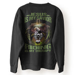 Veteran Bikers Custom Shirt Jesus Is My Savior Riding Is My Therapy Personalized Gift