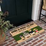 Veteran Custom Doormat Home Is Where The Army Sends Us Personalized Gift