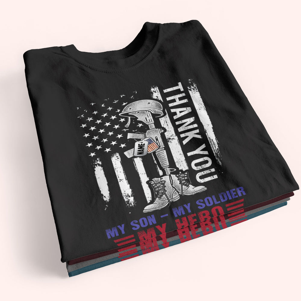 Veteran Custom Shirt Thank You My Son My Soldier My Hero Personalized Gift For Memorial Day