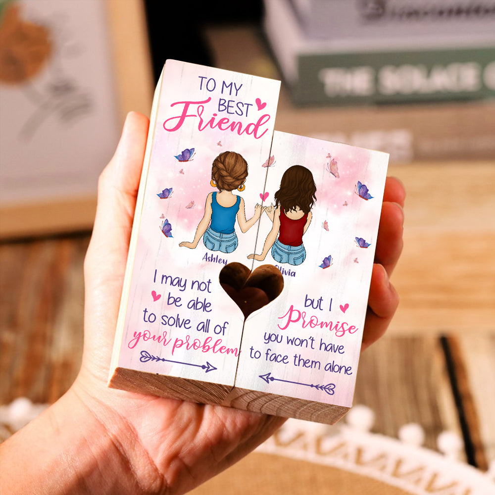 Bestie Custom Candlestick May Not Be Able To Solve Your Problems But You Won't Have To Face Them Alone Personaized Best Friend Gift