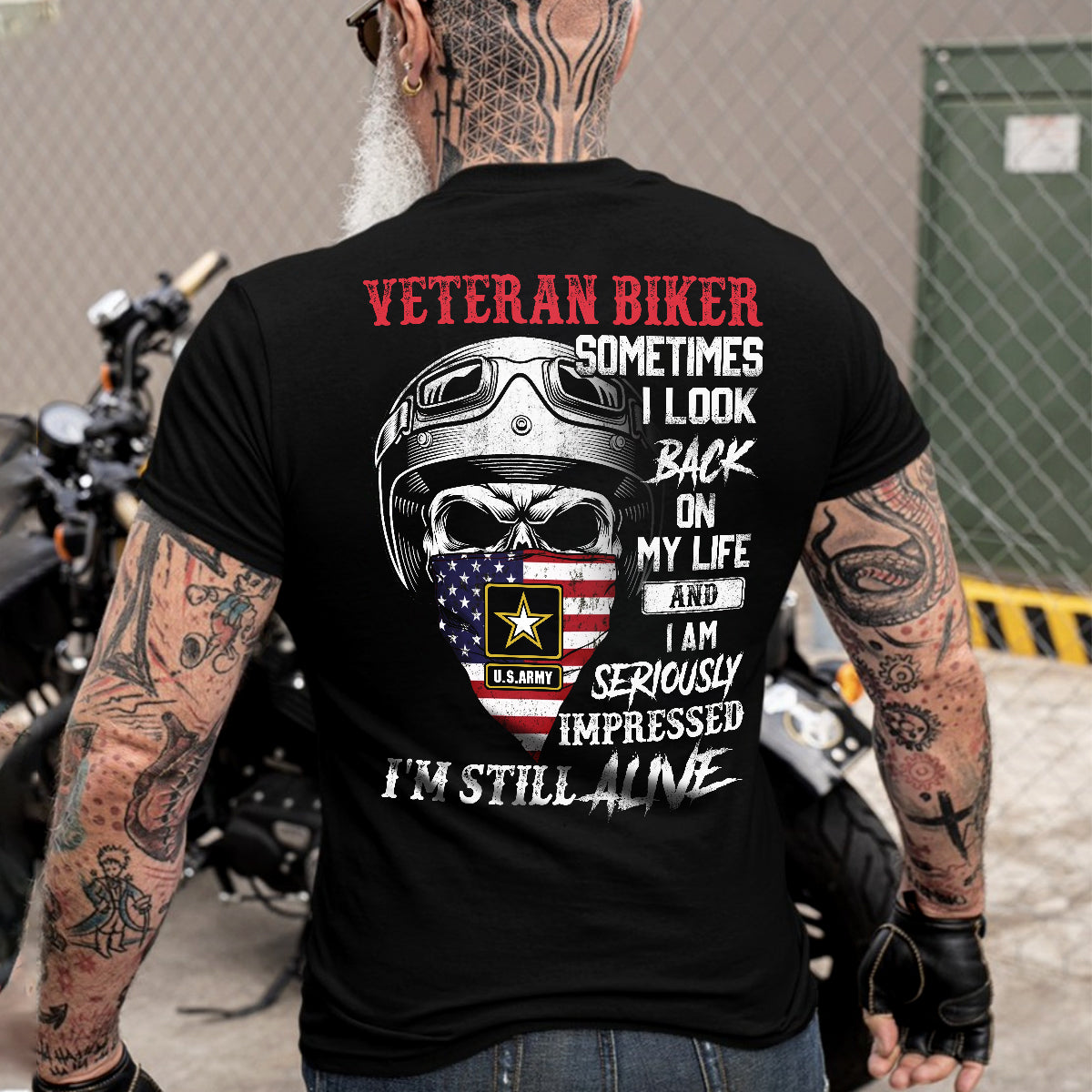 Veteran Biker Custom Shirt Sometimes I Look Back On My Life Personalized Gift