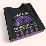 Veteran Custom Shirt Purple Up For Military Kids Personalized Gift For Military Month