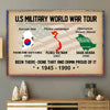 Veteran Custom Poster Military World War Tour Personalized Gift