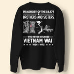 Vietnam Veteran Custom Shirt In Memory Of 58.479 Brothers And Sisters Personalized Gift