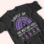 Veteran Custom Shirt Purple Up For Military Kids Personalized Gift For Military Month