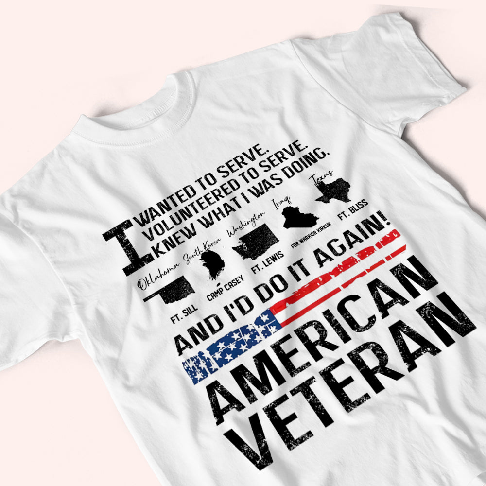 Veteran Custom Shirt I Wanted To Served Personalized Gift
