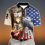 Veteran Custom Polo Shirt One Nation Under God Personalized Gift for Memorial Day