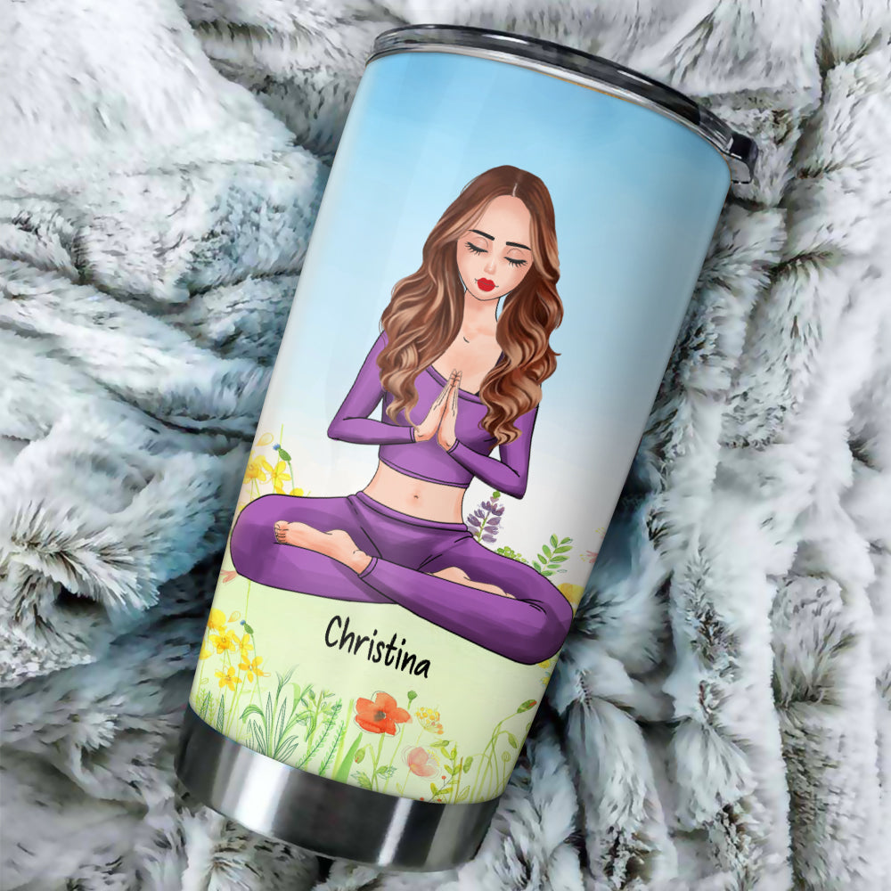 Yoga Girl Custom Tumbler Sage Hood And Wish A Mufuka Would Personalized Gift