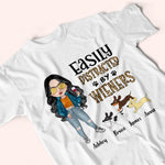 Dachshund Custom Shirt Easily Distracted By Wiener Personalized Gift Dog Lover