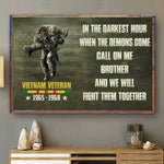 Vietnam Veteran Custom Poster Call On Me Brother Personalized Gift