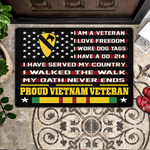 Vietnam Veteran Custom Doormat I Walked The Walk Personalized Gift