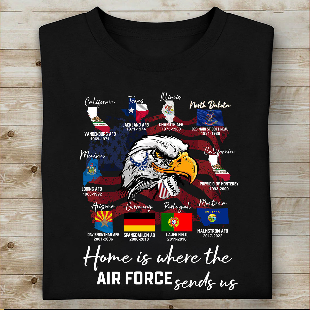 Veteran Custom Shirt Home Is Where The Military Sent Us Personalized Gift