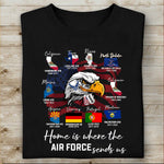 Veteran Custom Shirt Home Is Where The Military Sent Us Personalized Gift