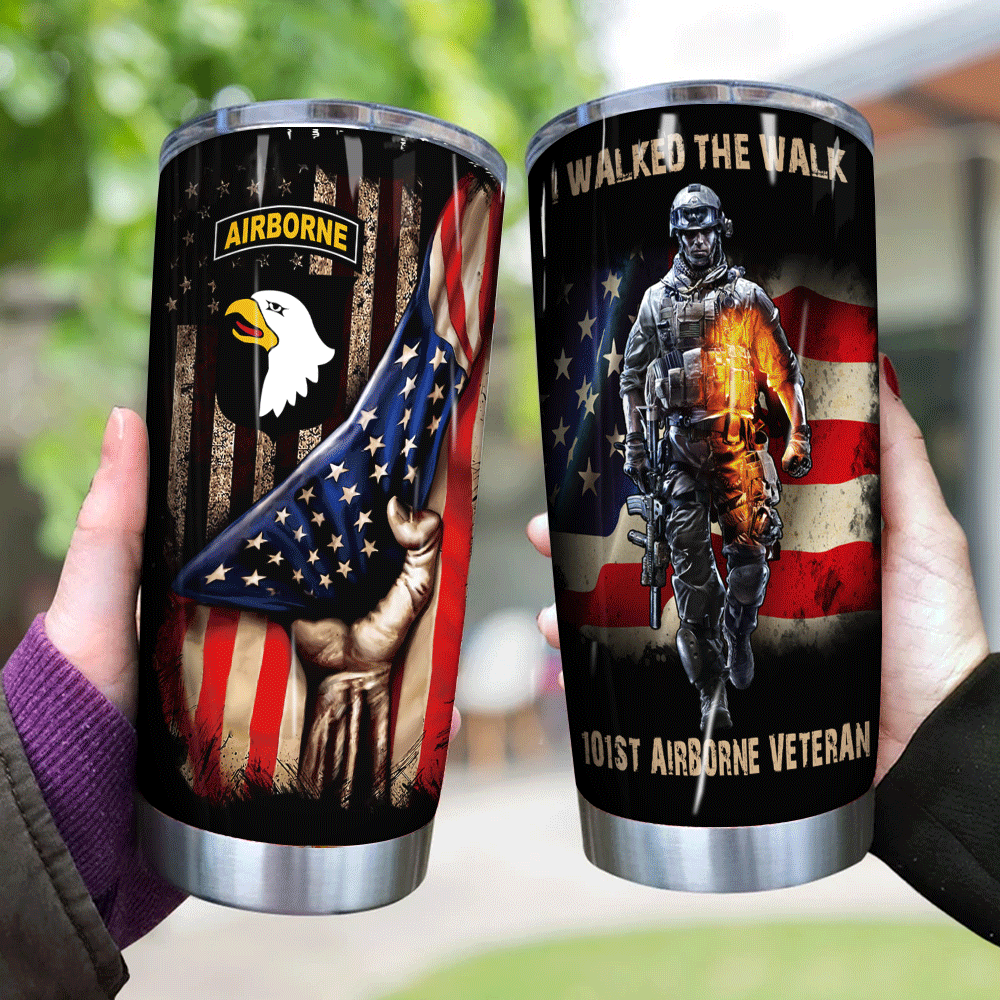 Veteran Custom Tumbler I Walked The Walk Personalized Gift