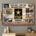 Veteran Custom Poster Miltary Unit and Base Personalized Gift