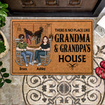 Veteran Custom Doormat There Is No Place Like Grandpa & Grandma's House Personalized Gift for Father's Day