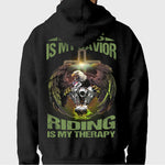 Veteran Bikers Custom Shirt Jesus Is My Savior Riding Is My Therapy Personalized Gift
