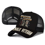 Female Veteran Custom Cap Proudly Served Personalized Gift